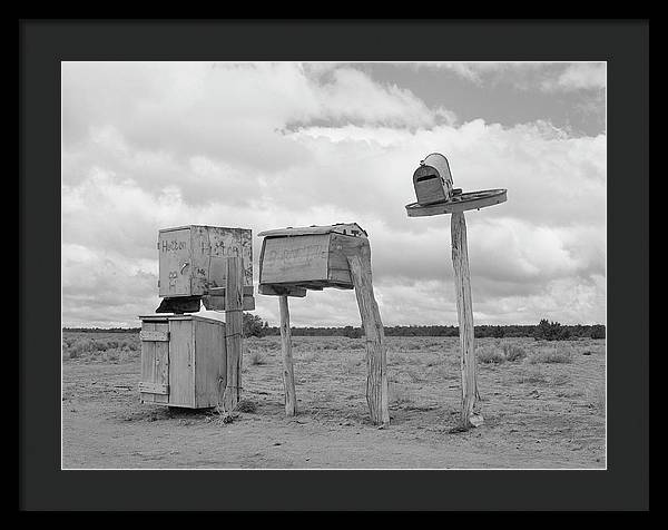 Mailboxes in Catron County, New Mexico / Art Photo - Framed Print