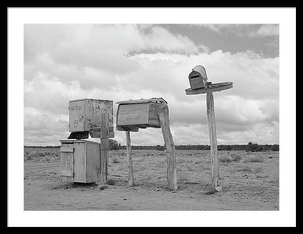 Mailboxes in Catron County, New Mexico / Art Photo - Framed Print