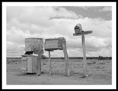 Mailboxes in Catron County, New Mexico / Art Photo - Framed Print