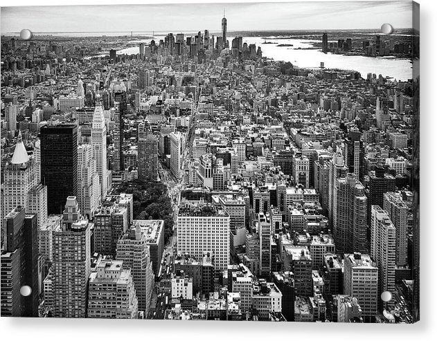 Mid and Lower Manhattan as seen from the Empire State Building / Art Photo - Acrylic Print