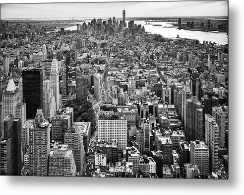 Mid and Lower Manhattan as seen from the Empire State Building / Art Photo - Metal Print