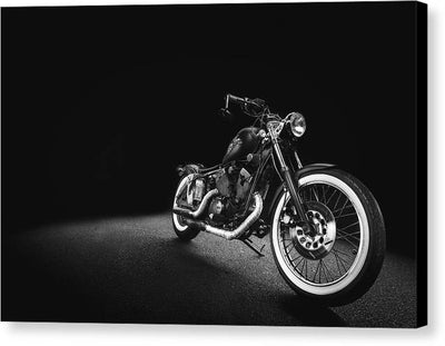 Monochrome #1, Motorcycle / Art Photo - Canvas Print