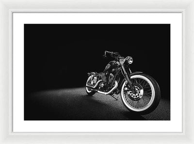 Monochrome #1, Motorcycle / Art Photo - Framed Print