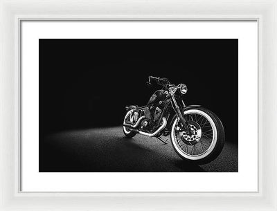 Monochrome #1, Motorcycle / Art Photo - Framed Print