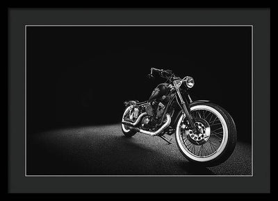 Monochrome #1, Motorcycle / Art Photo - Framed Print