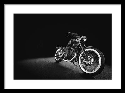 Monochrome #1, Motorcycle / Art Photo - Framed Print