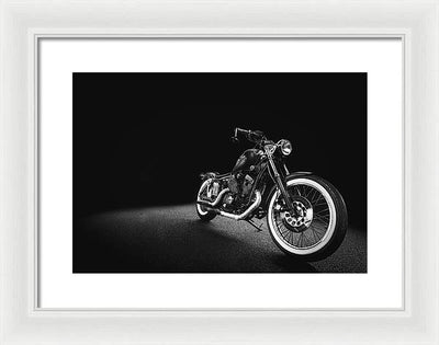 Monochrome #1, Motorcycle / Art Photo - Framed Print