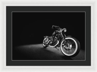 Monochrome #1, Motorcycle / Art Photo - Framed Print