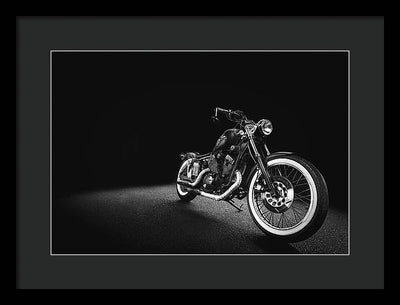 Monochrome #1, Motorcycle / Art Photo - Framed Print