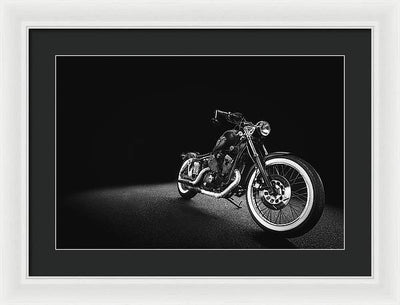 Monochrome #1, Motorcycle / Art Photo - Framed Print