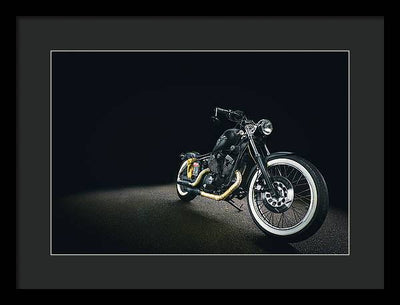 Motorcycle, Monochrome #2 / Art Photo - Framed Print