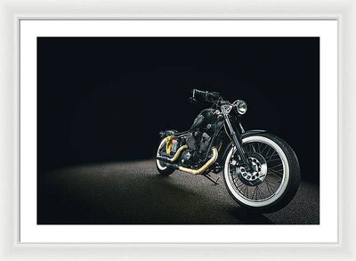 Motorcycle, Monochrome #2 / Art Photo - Framed Print