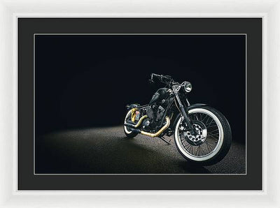 Motorcycle, Monochrome #2 / Art Photo - Framed Print