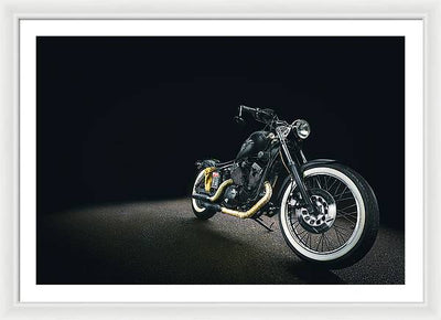 Motorcycle, Monochrome #2 / Art Photo - Framed Print