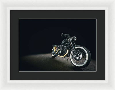 Motorcycle, Monochrome #2 / Art Photo - Framed Print