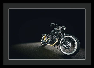 Motorcycle, Monochrome #2 / Art Photo - Framed Print