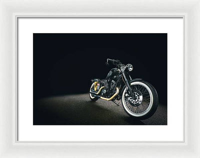 Motorcycle, Monochrome #2 / Art Photo - Framed Print