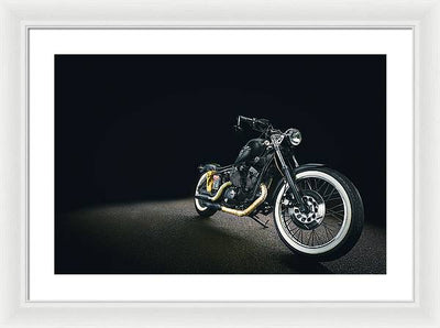 Motorcycle, Monochrome #2 / Art Photo - Framed Print