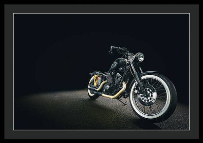 Motorcycle, Monochrome #2 / Art Photo - Framed Print