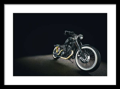 Motorcycle, Monochrome #2 / Art Photo - Framed Print