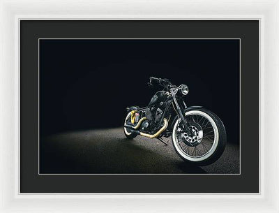 Motorcycle, Monochrome #2 / Art Photo - Framed Print