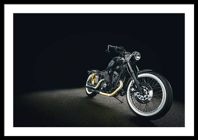 Motorcycle, Monochrome #2 / Art Photo - Framed Print