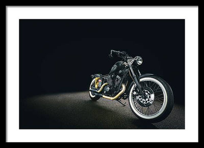 Motorcycle, Monochrome #2 / Art Photo - Framed Print