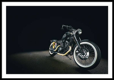 Motorcycle, Monochrome #2 / Art Photo - Framed Print