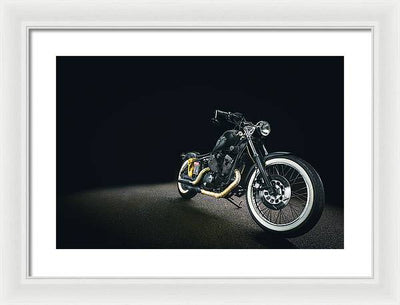 Motorcycle, Monochrome #2 / Art Photo - Framed Print