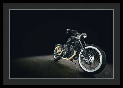 Motorcycle, Monochrome #2 / Art Photo - Framed Print