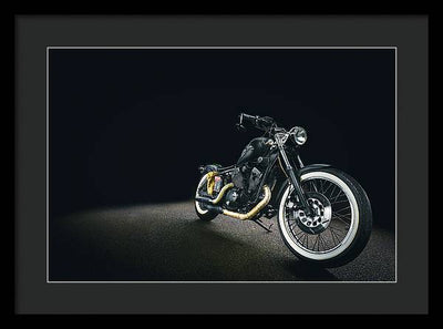 Motorcycle, Monochrome #2 / Art Photo - Framed Print