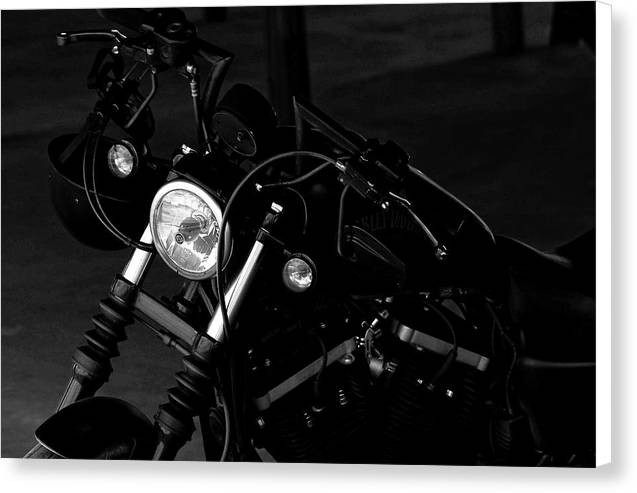 Motorcycle, Monochrome / Art Photo - Canvas Print