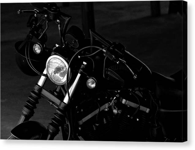 Motorcycle, Monochrome / Art Photo - Canvas Print