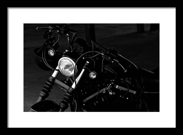 Motorcycle, Monochrome / Art Photo - Framed Print