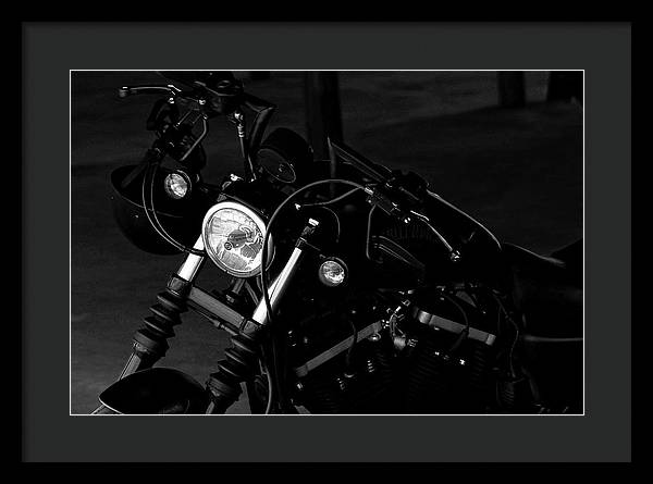 Motorcycle, Monochrome / Art Photo - Framed Print