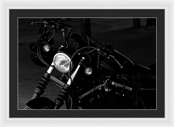 Motorcycle, Monochrome / Art Photo - Framed Print