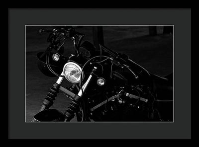 Motorcycle, Monochrome / Art Photo - Framed Print