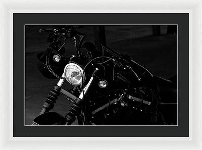 Motorcycle, Monochrome / Art Photo - Framed Print