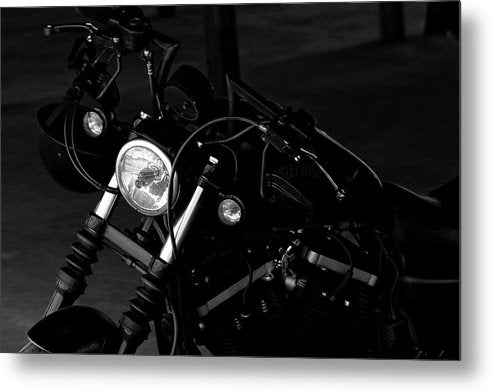 Motorcycle, Monochrome / Art Photo - Metal Print