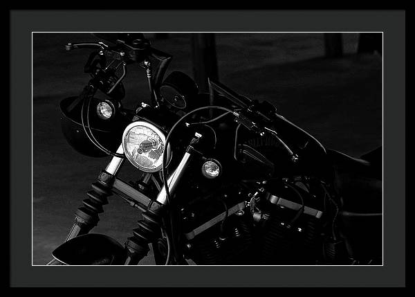 Motorcycle, Monochrome / Art Photo - Framed Print