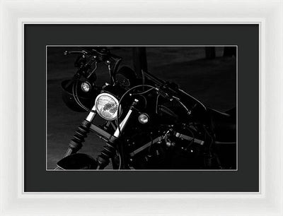 Motorcycle, Monochrome / Art Photo - Framed Print