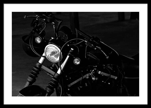 Motorcycle, Monochrome / Art Photo - Framed Print