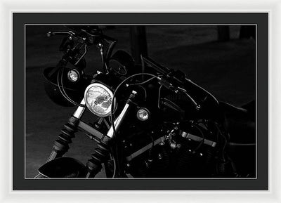 Motorcycle, Monochrome / Art Photo - Framed Print