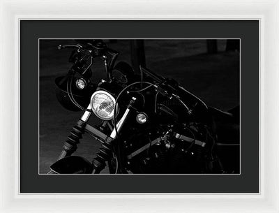 Motorcycle, Monochrome / Art Photo - Framed Print