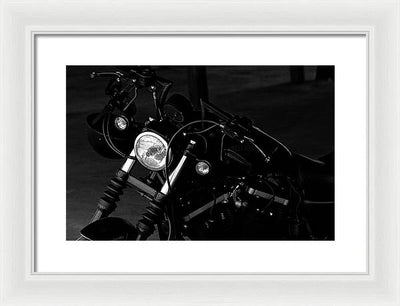 Motorcycle, Monochrome / Art Photo - Framed Print