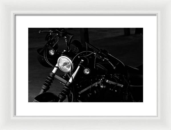 Motorcycle, Monochrome / Art Photo - Framed Print