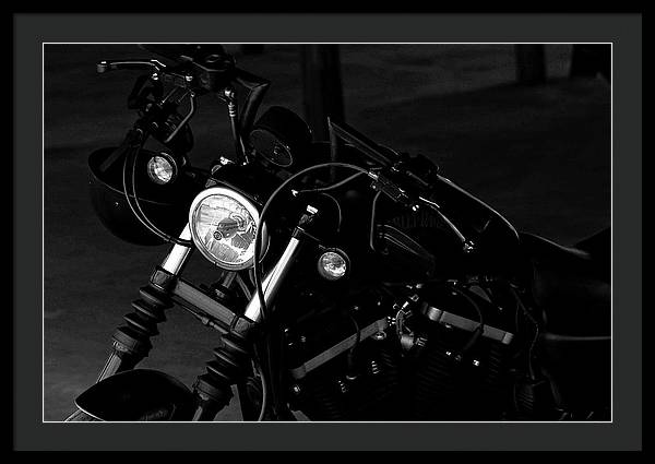 Motorcycle, Monochrome / Art Photo - Framed Print