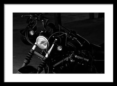 Motorcycle, Monochrome / Art Photo - Framed Print