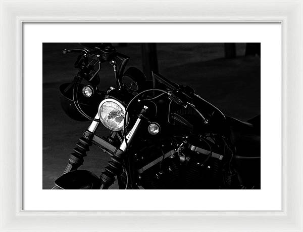 Motorcycle, Monochrome / Art Photo - Framed Print