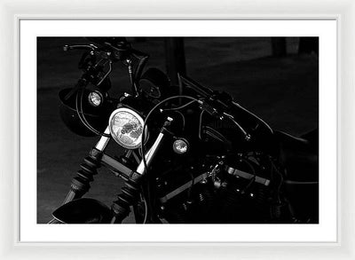 Motorcycle, Monochrome / Art Photo - Framed Print